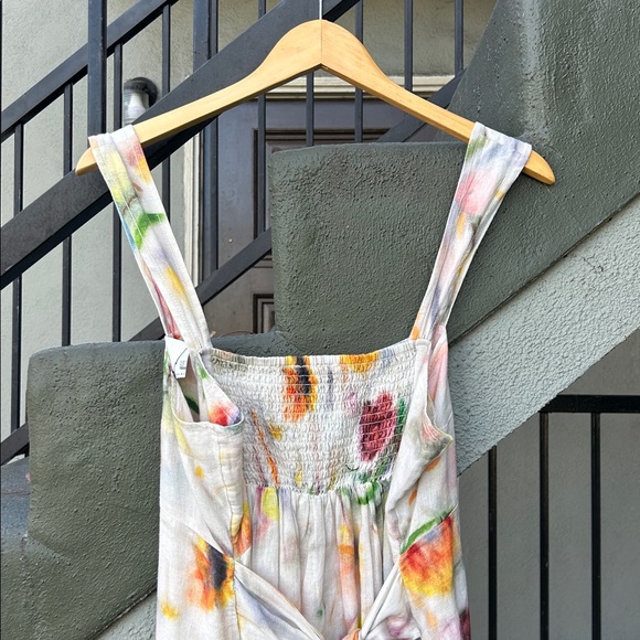 Klass Jonkman Sleeveless Square Neck Linen Blend Midi Dress Size Large - Picture 12 of 13